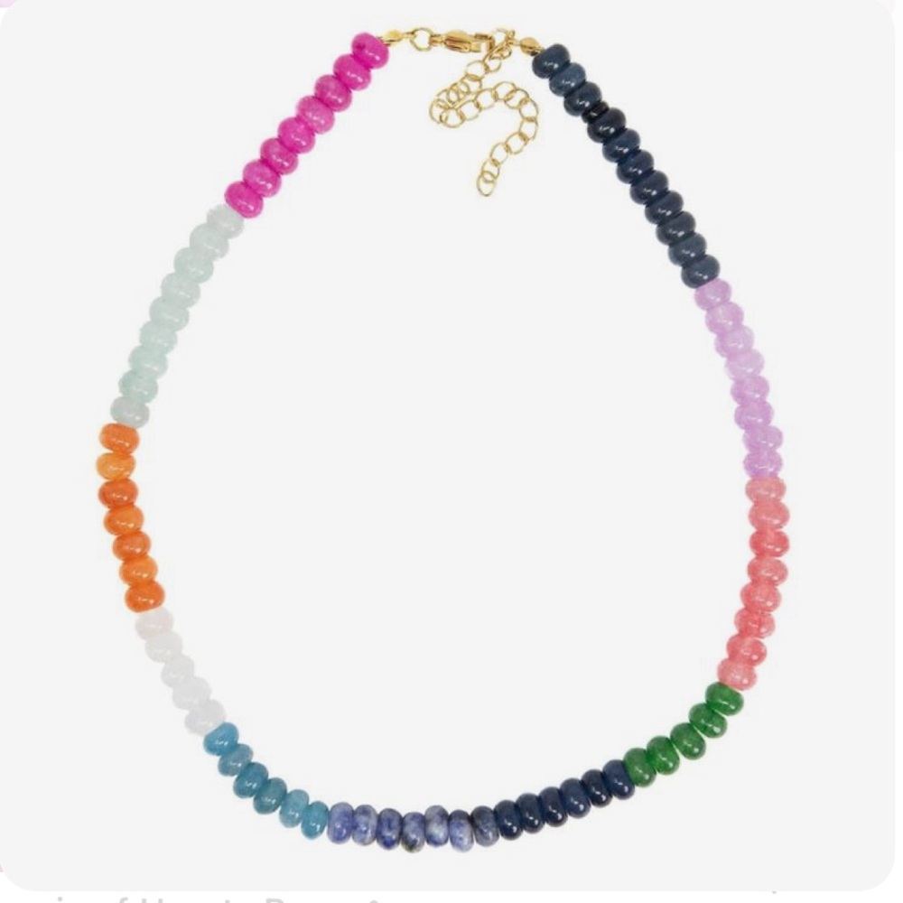 New Allie + Bess Lennon Stone Bead Necklace